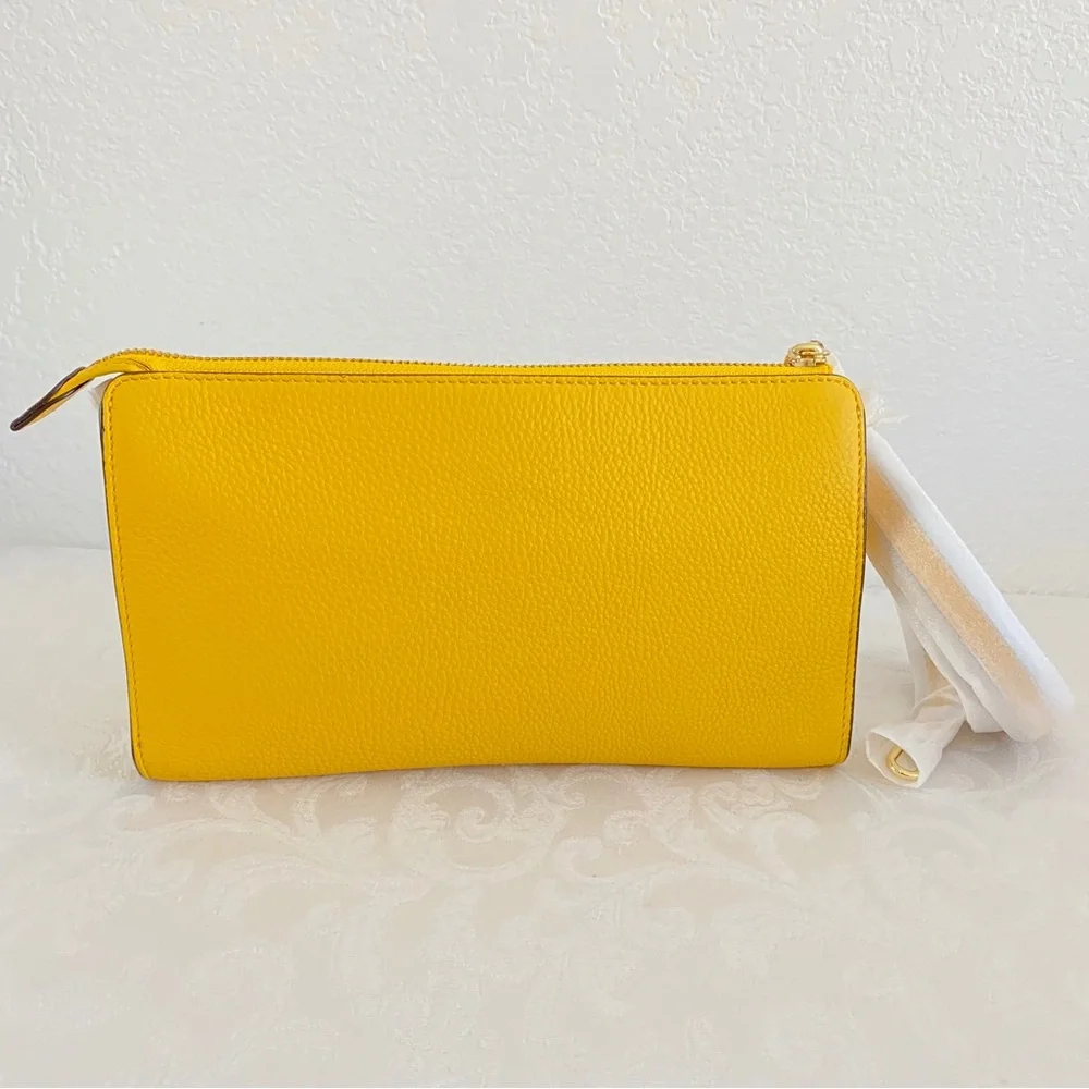 Tory Burch yellow leather crossbody bag